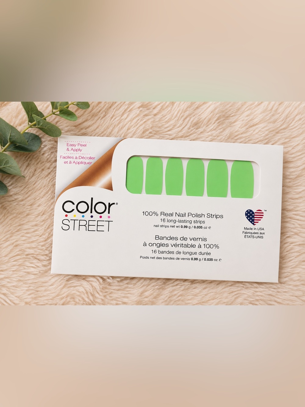Color Street Lime Green Nail Polish Strips
